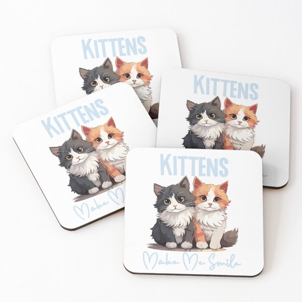 Item preview, Kittens Make Me Smile : Cute Cat Lover T-Shirt And Gifts designed and sold by Sandydesign.