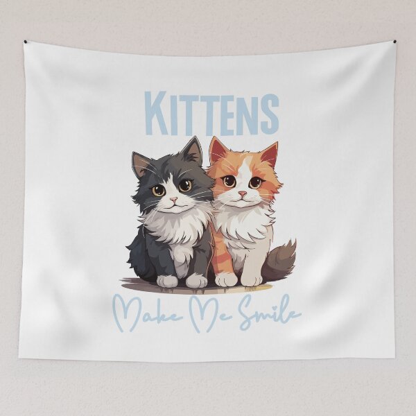 Item preview, Kittens Make Me Smile : Cute Cat Lover T-Shirt And Gifts designed and sold by Sandydesign.