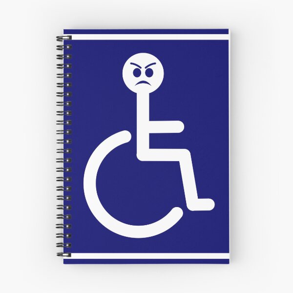 Item preview, Disabled Blue Badge with angry face emoji designed and sold by Sue Davie.