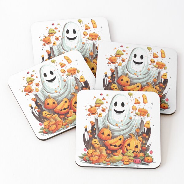 Item preview, Halloween Ghost With Pumpkin designed and sold by ArtFromBeyond.