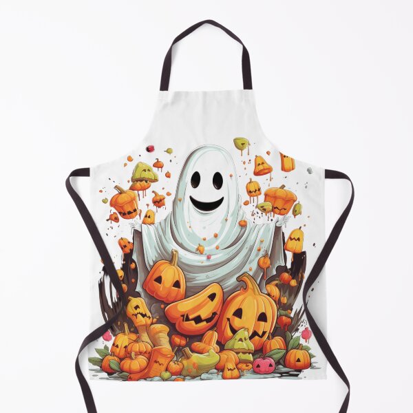 Item preview, Halloween Ghost With Pumpkin designed and sold by ArtFromBeyond.