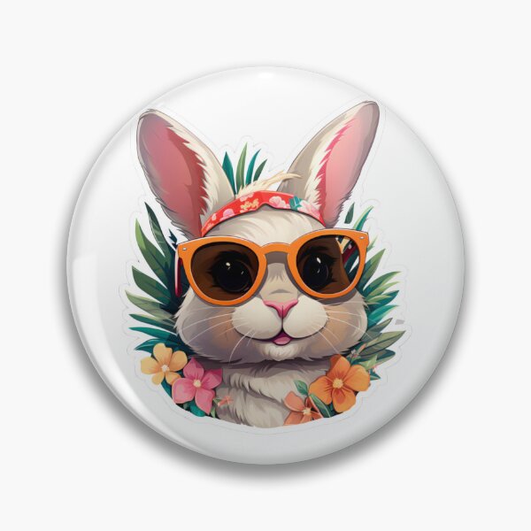 Item preview, Cool, kawaii and funny Bunny Rabbit Sticker designed and sold by EnigmaStitcher.