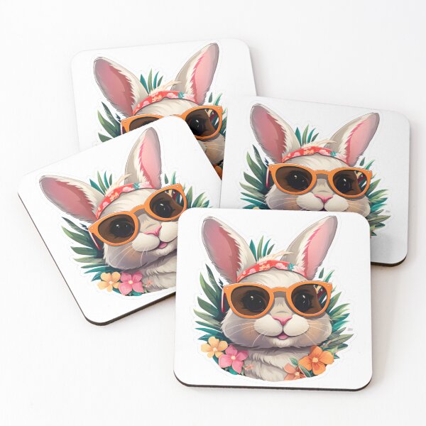 Item preview, Cool, kawaii and funny Bunny Rabbit Sticker designed and sold by EnigmaStitcher.