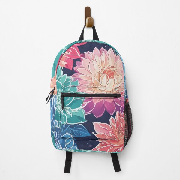 Item preview, Elegant Colorful Dahlia Flowers on Dark Background designed and sold by DesignDrifts.
