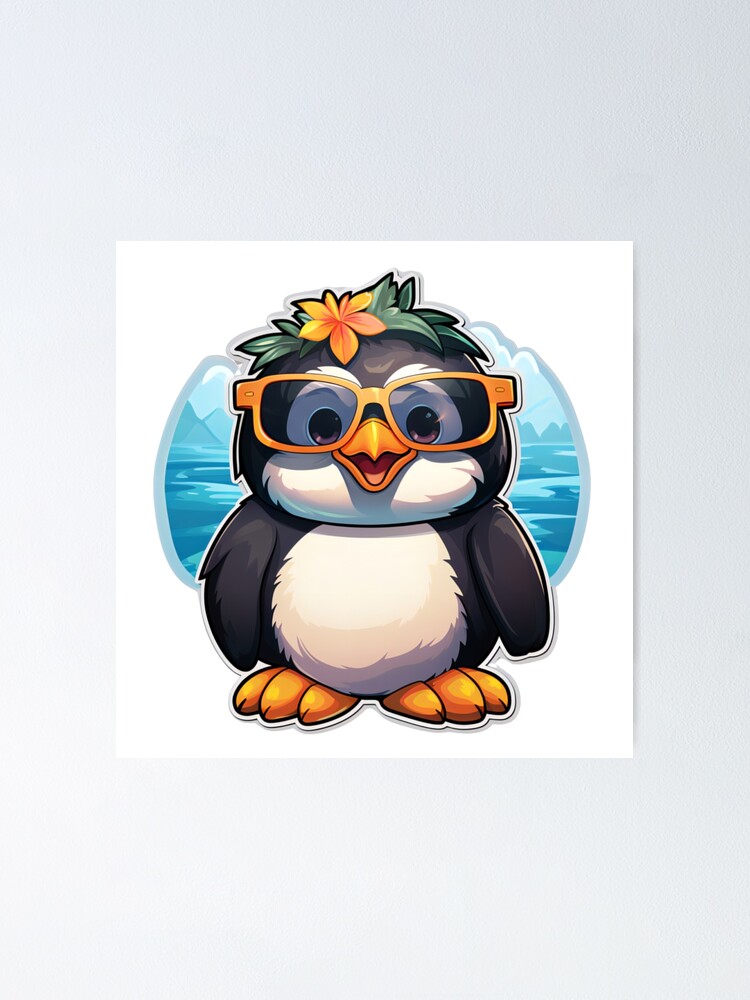 Thumbnail 1 of 3, Poster, penguin lover Sticker designed and sold by EnigmaStitcher.
