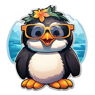 Artwork thumbnail, penguin lover Sticker by EnigmaStitcher