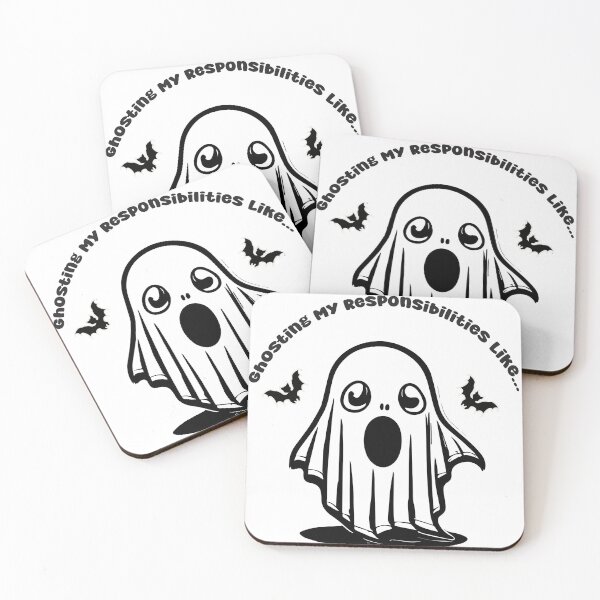 Item preview, A ghost with text, Ghosting my responsibilities like..... designed and sold by BelleWoodStudio.