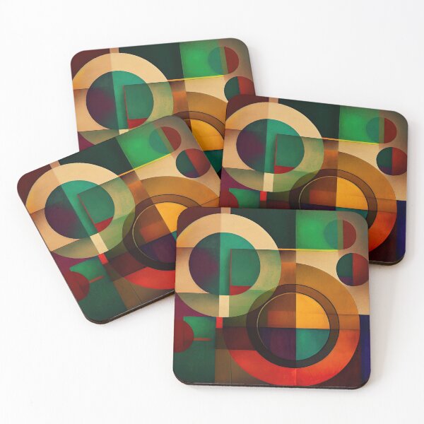 Item preview, Colourful Shapes Abstract Art Painting. Shape Chaos 1 designed and sold by YOTA-ART.
