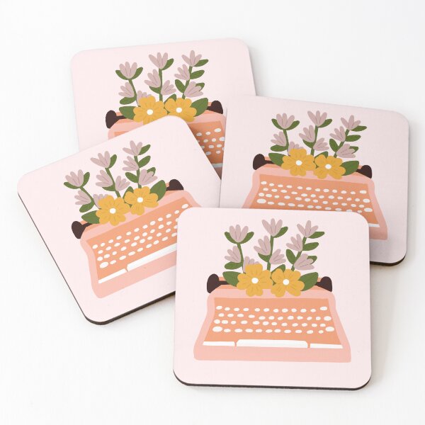 Item preview, Pink typewriter with flowers designed and sold by BookishSpace1.