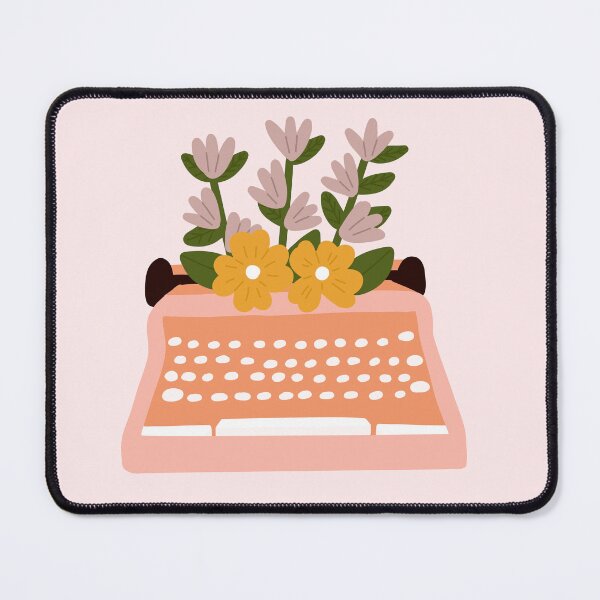 Item preview, Pink typewriter with flowers designed and sold by BookishSpace1.