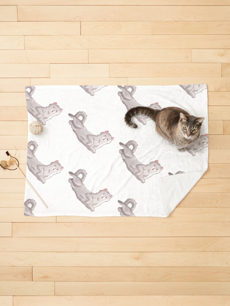 Thumbnail 1 of 6, Pet Blanket, White american curl designed and sold by FelineEmporium.