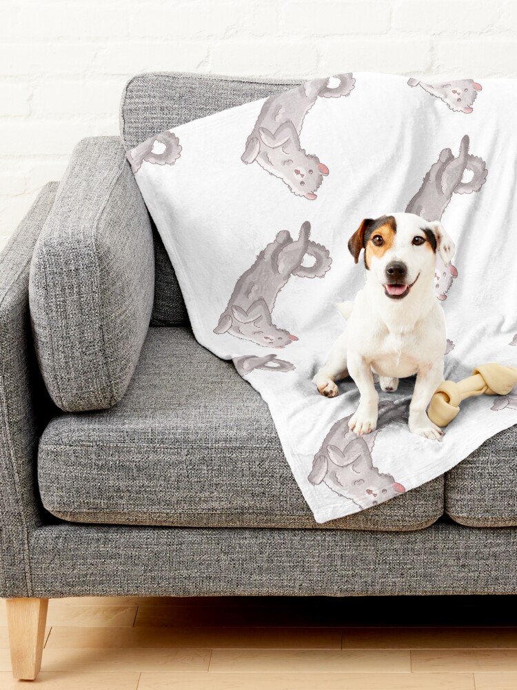 Thumbnail 2 of 6, Pet Blanket, White american curl designed and sold by FelineEmporium.