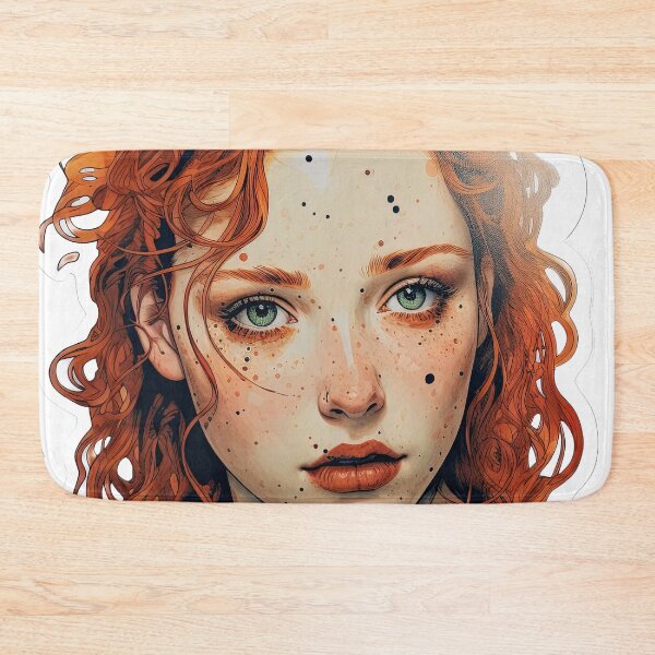 Item preview, Girl with red hair and green eyes  designed and sold by abmkf.