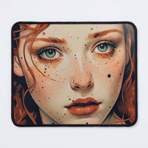 Item preview, Girl with red hair and green eyes  designed and sold by abmkf.