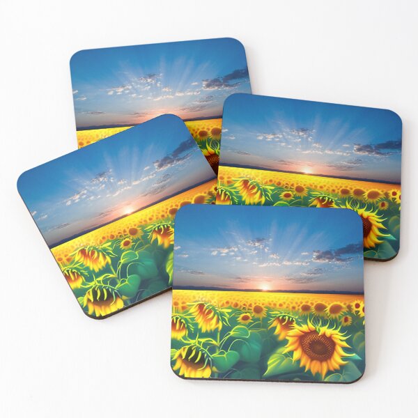 Item preview, Sunflower field at sunrise designed and sold by GasconyPassion.