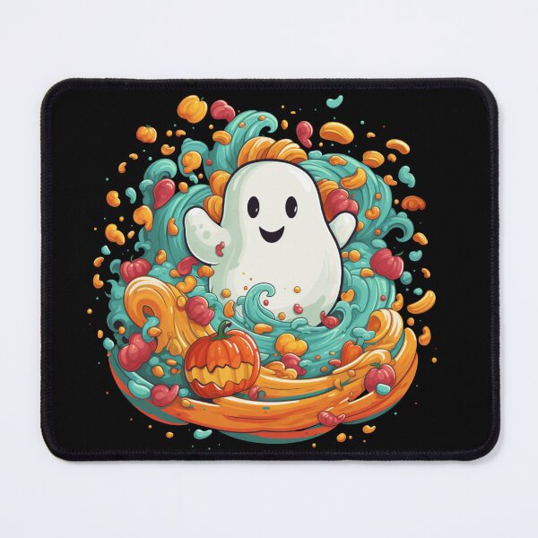 Item preview, Halloween Ghost With Pumpkin and Candy designed and sold by ArtFromBeyond.