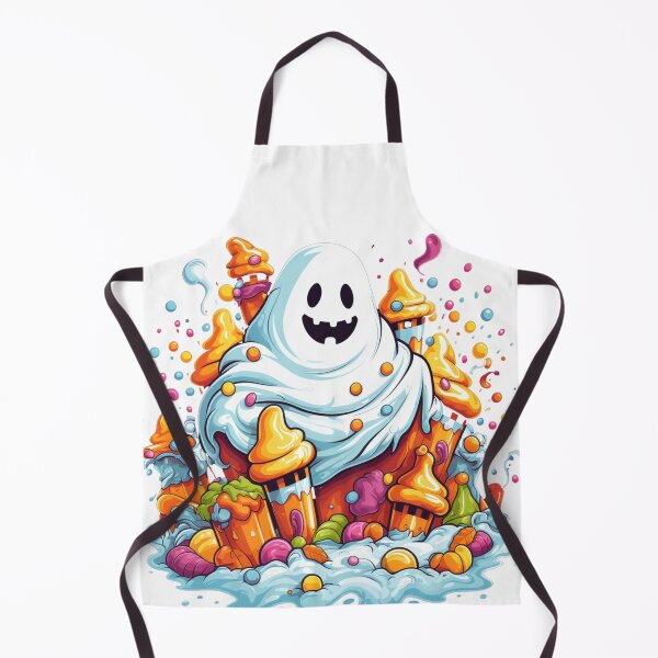Item preview, Halloween Ghost With Pumpkin and Candy designed and sold by ArtFromBeyond.
