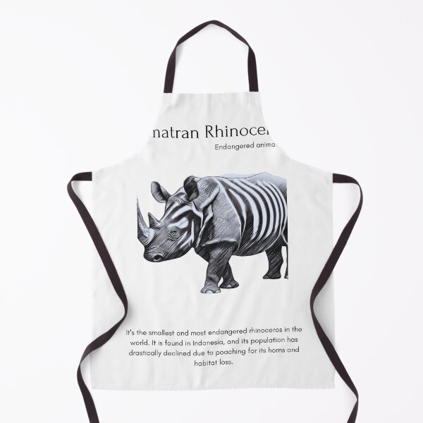 Item preview, Un rinoceronte de Sumatra: animales en peligro de extinción designed and sold by IguaranDesign.