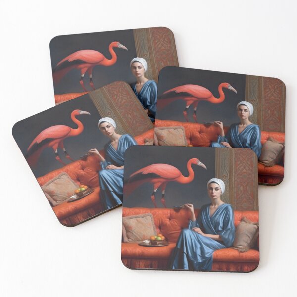 Item preview, Surreal Flamingo Portrait designed and sold by Retrorelax.