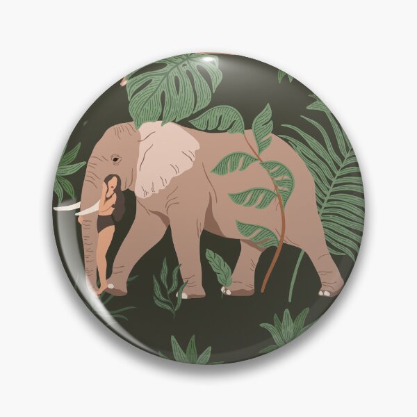 Item preview, Girls and elephants tropical seamless pattern designed and sold by Acim0.