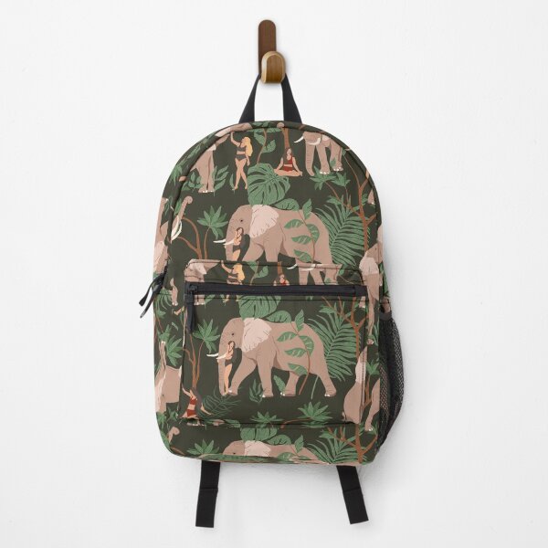Item preview, Girls and elephants tropical seamless pattern designed and sold by Acim0.