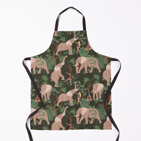Item preview, Girls and elephants tropical seamless pattern designed and sold by Acim0.
