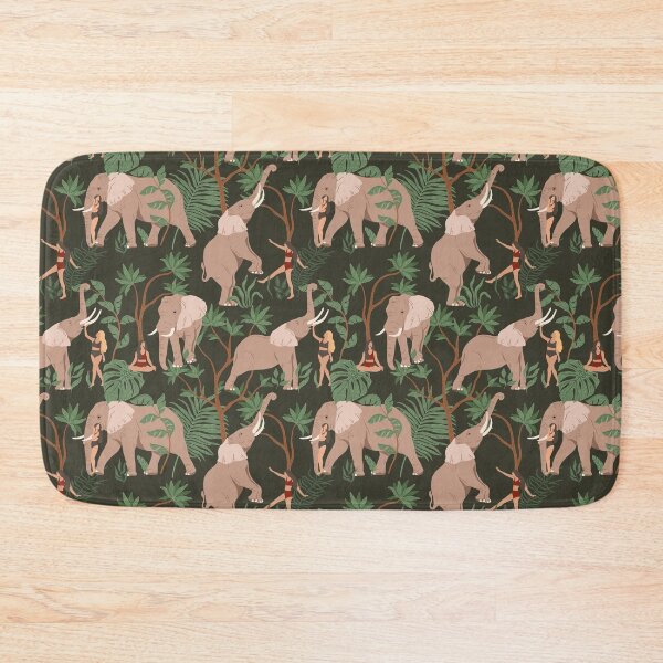 Item preview, Girls and elephants tropical seamless pattern designed and sold by Acim0.