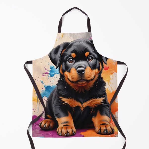 Item preview, Rottweiler Puppy Sitting In Paint designed and sold by Wolfheartart.
