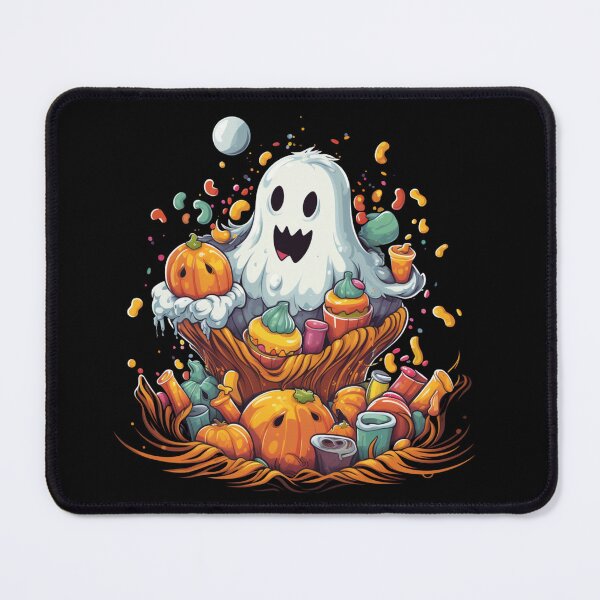 Item preview, Halloween Ghost With Pumpkin and Candy designed and sold by ArtFromBeyond.