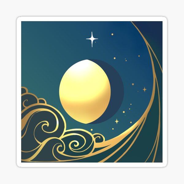 Golden Moons : Gibbous Sticker