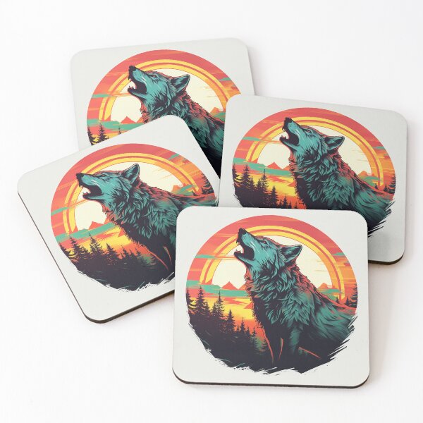 Item preview, Howling Lone Wolf in Retro Classic Vintage Style designed and sold by redstar19.