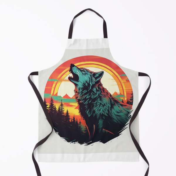 Item preview, Howling Lone Wolf in Retro Classic Vintage Style designed and sold by redstar19.