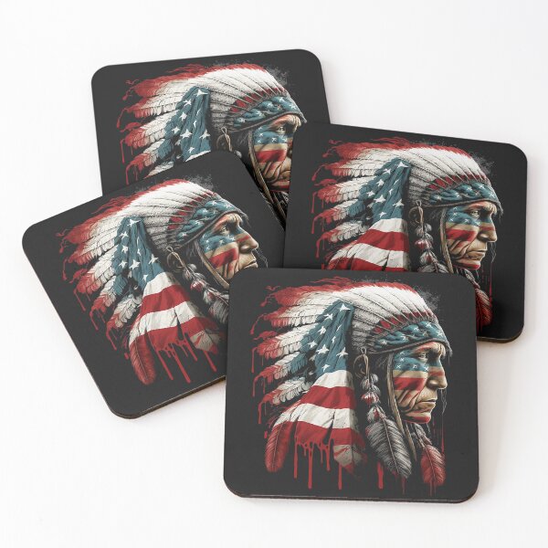 Item preview, Native American Indian Tribes American USA Flag designed and sold by mainana78.