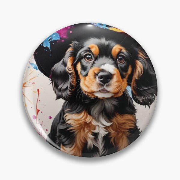 Item preview, Cocker Spaniel Puppy With A Halloween Hat designed and sold by Wolfheartart.