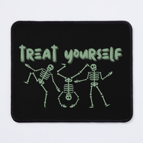 Item preview, Halloween Yoga skeleton treat yourself designed and sold by Azrou shop.