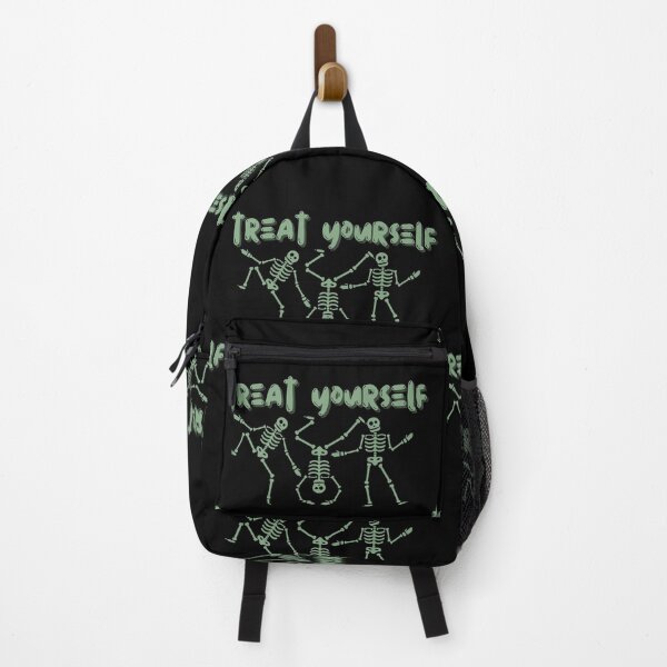 Item preview, Halloween Yoga skeleton treat yourself designed and sold by Azrou shop.