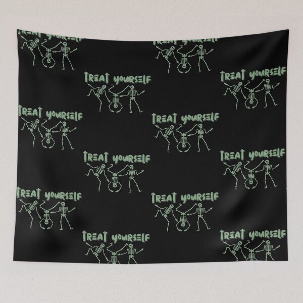 Item preview, Halloween Yoga skeleton treat yourself designed and sold by Azrou shop.