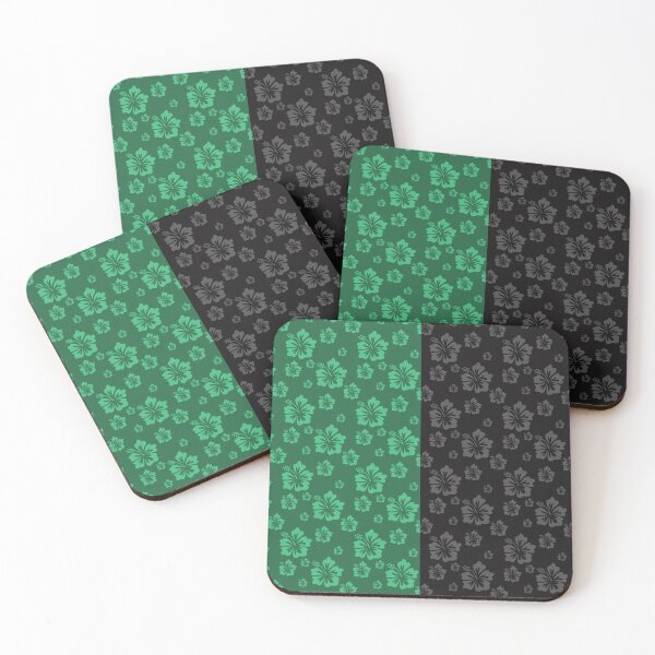 Item preview, Black And Green Floral Pattern designed and sold by PatternTitan.