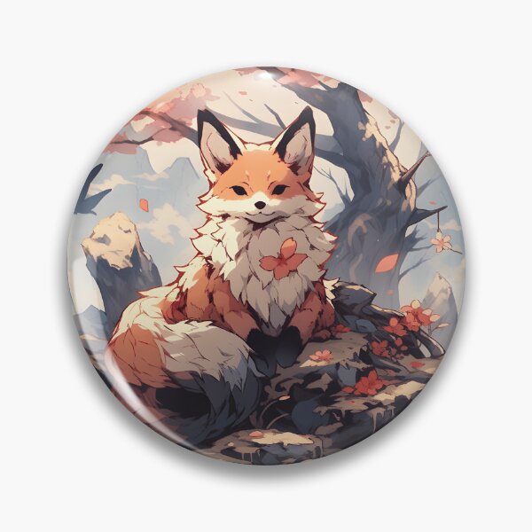 Item preview, Japanese Fox Kitsune designed and sold by Yana Grech.