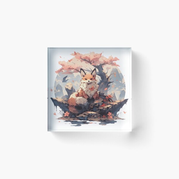 Item preview, Japanese Fox Kitsune designed and sold by Yana Grech.