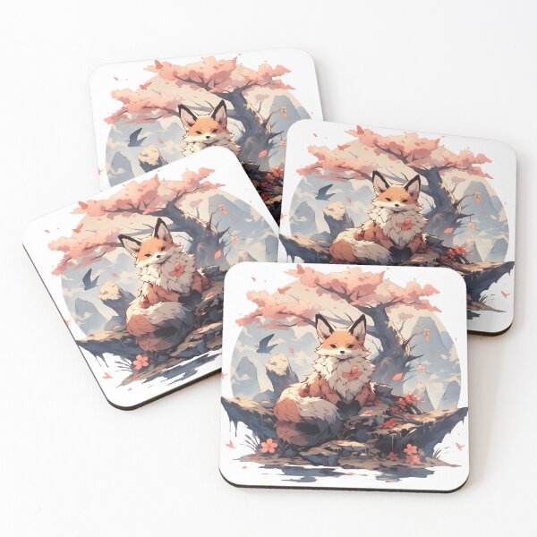 Item preview, Japanese Fox Kitsune designed and sold by Yana Grech.