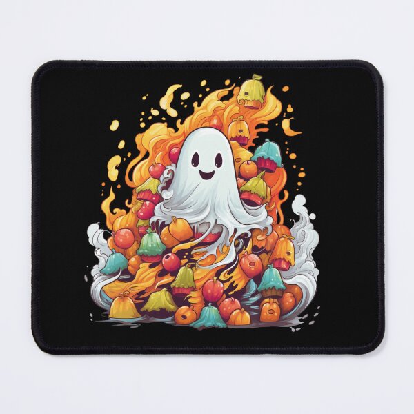 Item preview, Halloween Ghost With Pumpkin and Candy designed and sold by ArtFromBeyond.