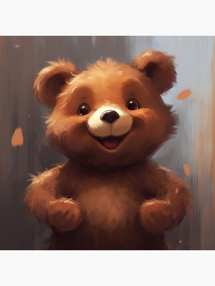 A cute and cuddly brown bear with a really nice smile Poster for Sale by InfigoArt Redbubble