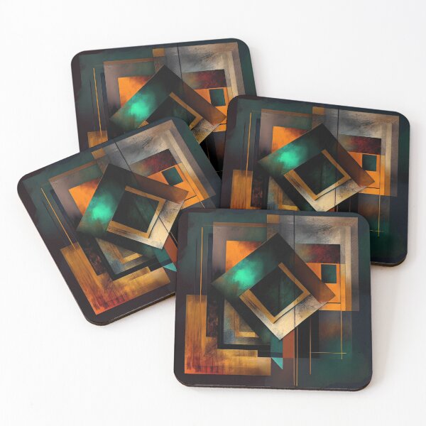 Item preview, Colourful Shapes Abstract Art Painting. Shape Chaos 4 designed and sold by YOTA-ART.