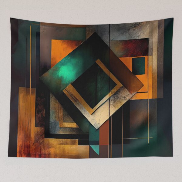 Item preview, Colourful Shapes Abstract Art Painting. Shape Chaos 4 designed and sold by YOTA-ART.