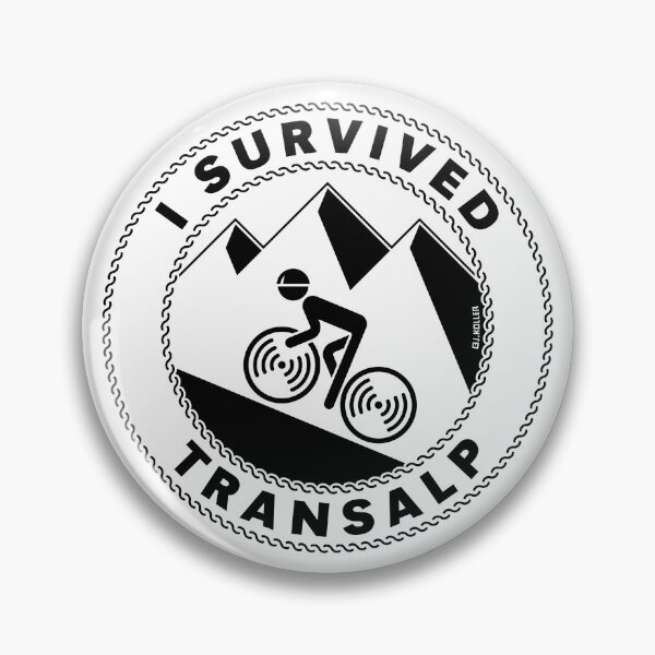 Item preview, I Survived Transalp (Alps / Racing Bike / Black) designed and sold by Roderix.