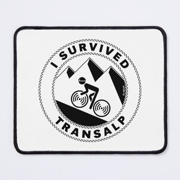 Item preview, I Survived Transalp (Alps / Racing Bike / Black) designed and sold by Roderix.