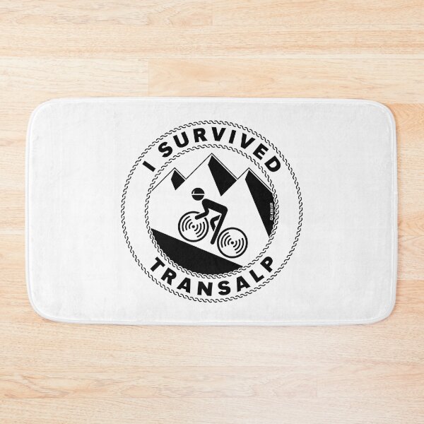 Item preview, I Survived Transalp (Alps / Racing Bike / Black) designed and sold by Roderix.