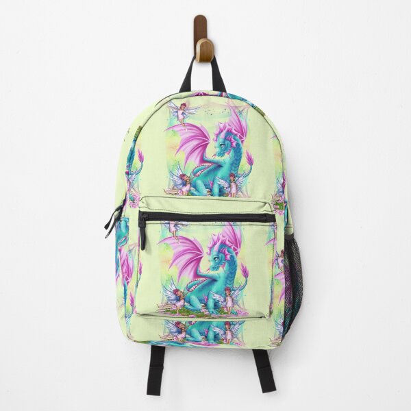 Item preview, Fairy tale Dragon and fairy friends, fantasy art designed and sold by LoneAngel.
