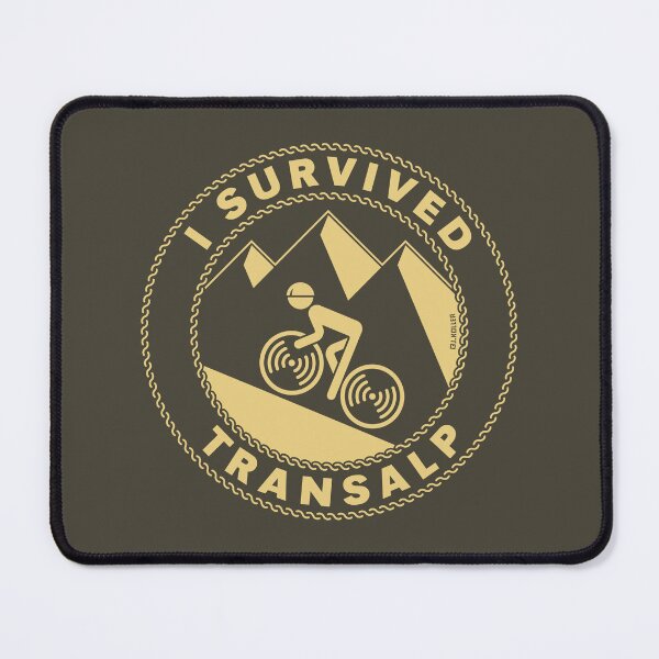 Item preview, I Survived Transalp (Alps / Racing Bike / Beige) designed and sold by Roderix.